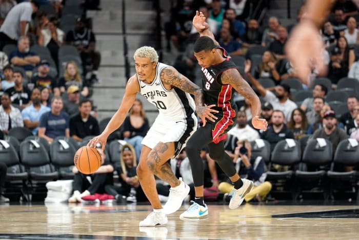 Jeremy Sochan has been the starting point guard for the Spurs this season.